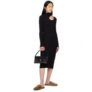 Anine Bing Black Ribbed Long Sleeve Dress S- NWT